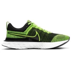 Nike React Infinity Flyknit 2 Mens Running Shoes Black Green Size 9.5 CT2357-700